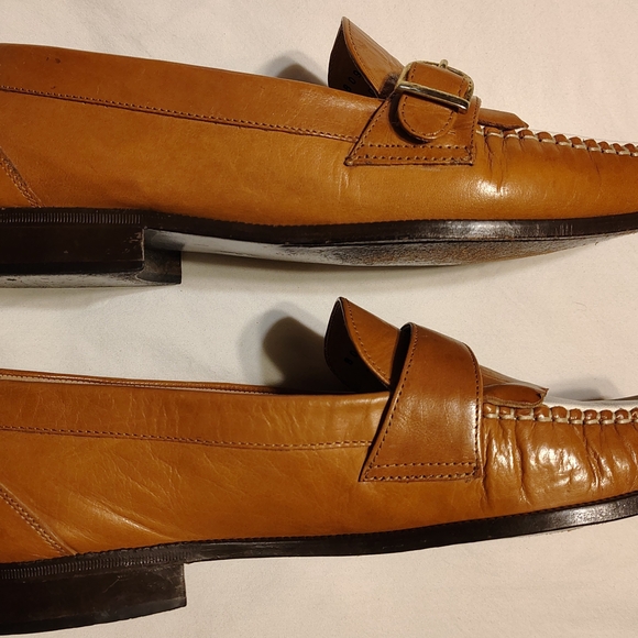 Stafford Executive Comfort Plus Brown & White Leather Kiltie Loafers Size 13 M - Picture 4 of 9